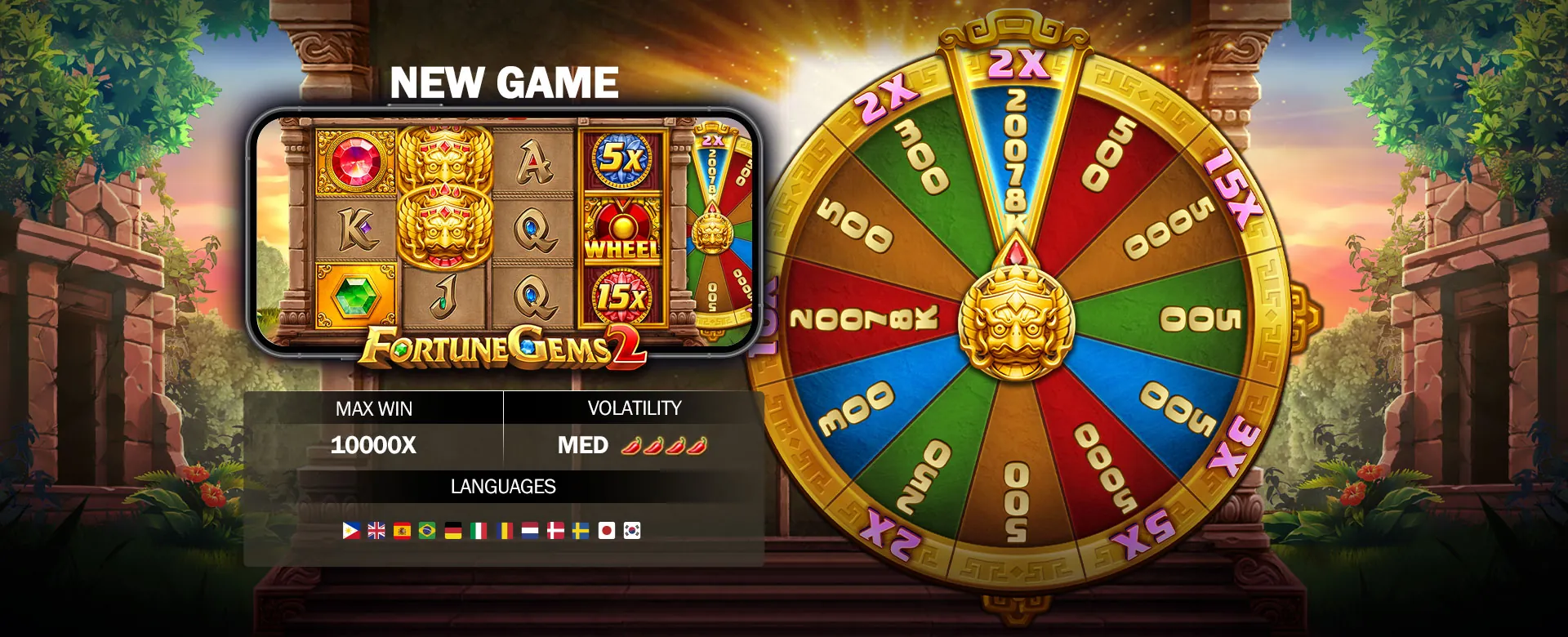 Smartphone displaying PHDream mobile slot game interface
